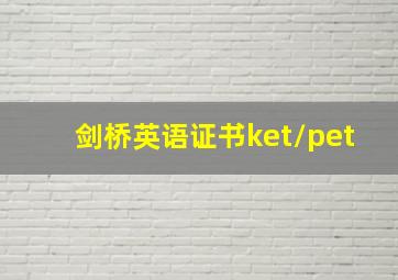 剑桥英语证书ket\pet